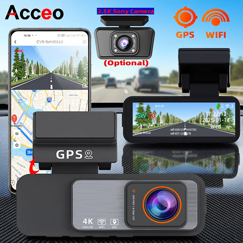 Home Cinema Blu Ray Sony - ACCEO 4K Car Dashcam Car DVR