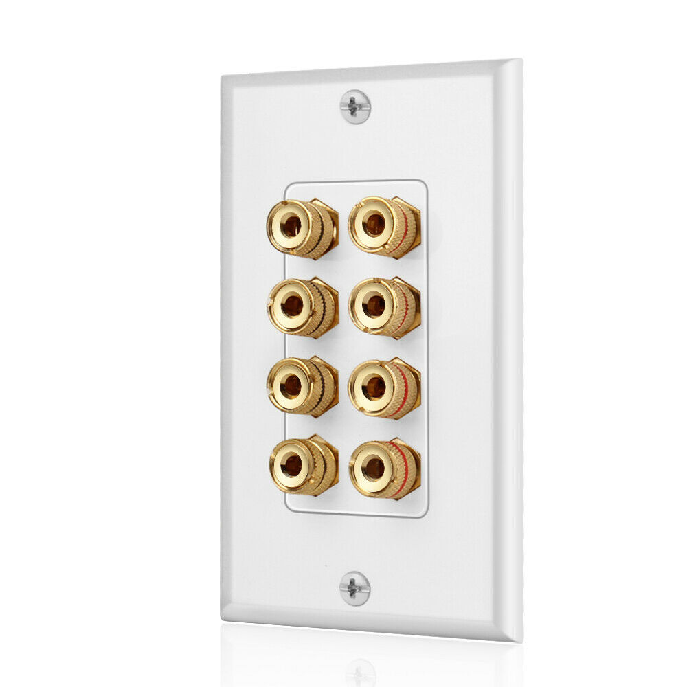 Home Cinema Speakers - A68Z 8 Posts Speaker Wall Plate