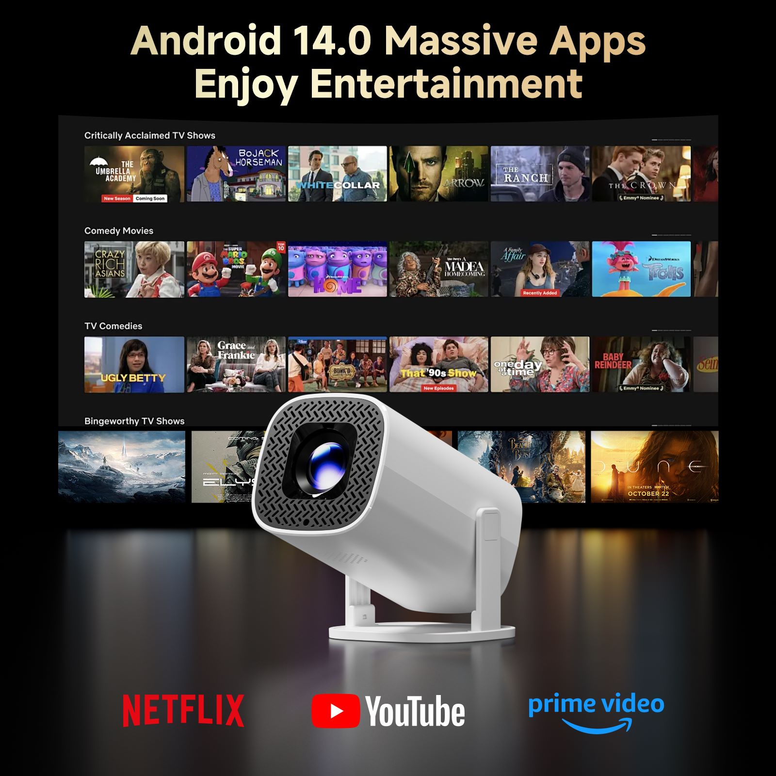 HONGTOP P30PRO Smart Mini Proj - Home Cinema Compact ulasan dan harga