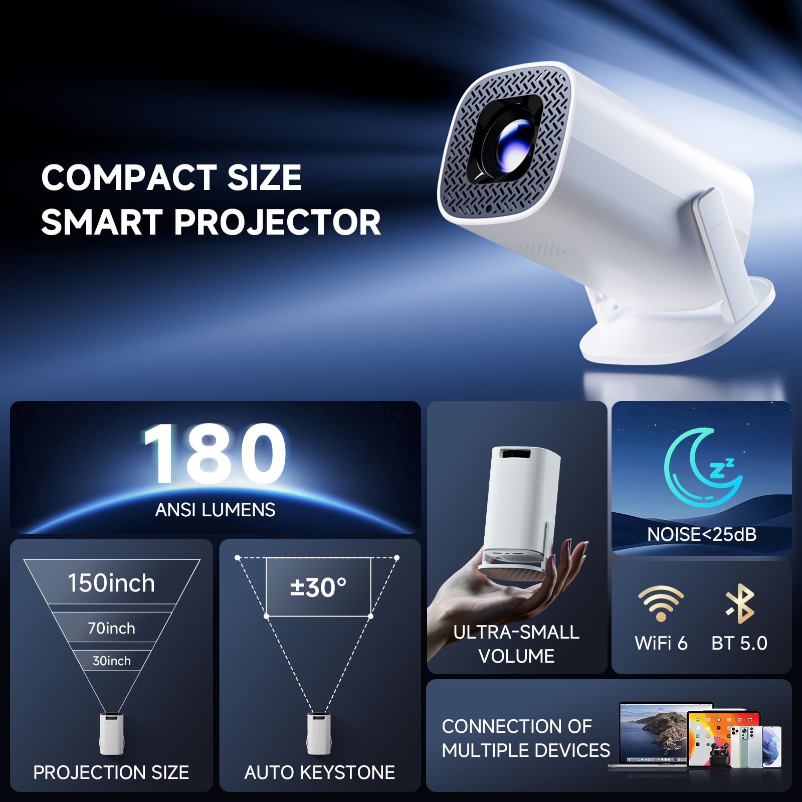 HONGTOP P30PRO Smart Mini Proj - Home Cinema Compact ulasan dan harga