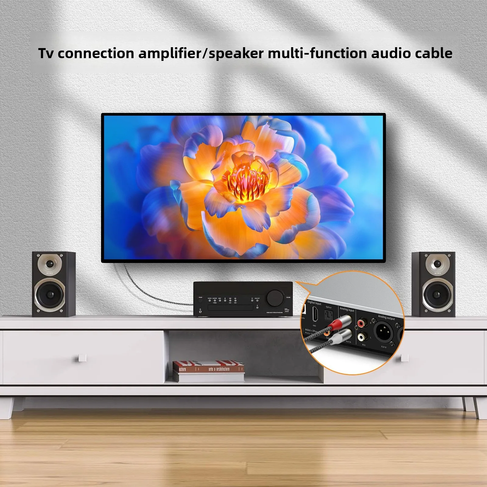 Double RCA Audio Cable, 2 Pair - Home Cinema Subwoofer ulasan dan harga