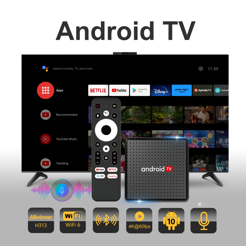 Wudung X5 TV Box AndroidTV All - Netflix Home Cinema ulasan dan harga