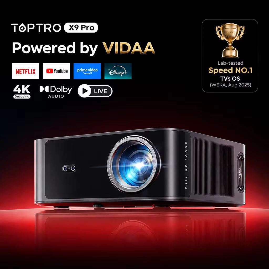 Toptro X9Pro Projector VIDAA 4 - Netflix Home Cinema ulasan dan harga