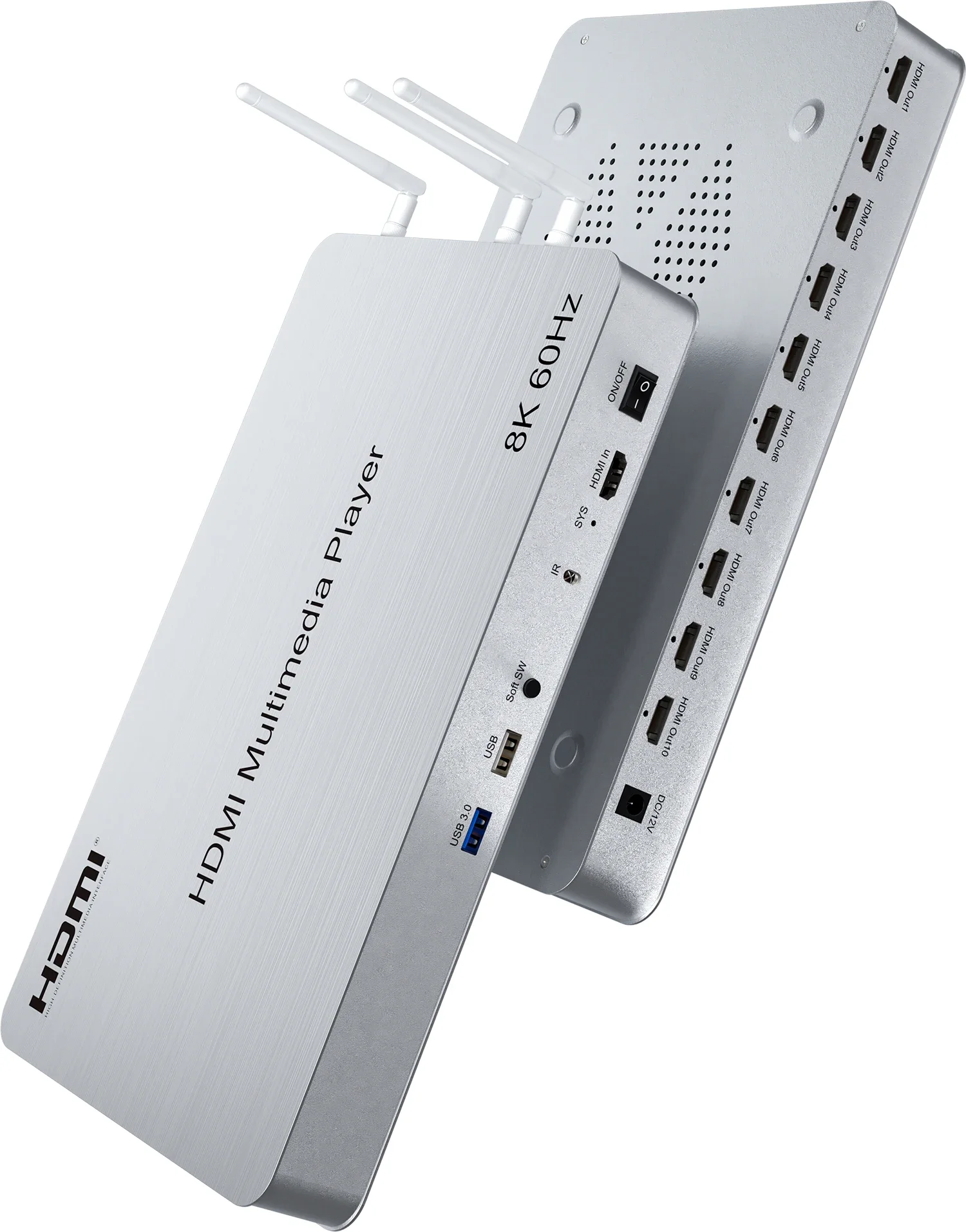 H.265 8K 60Hz 10 Port HDMI Med - 4K Media Player ulasan dan harga