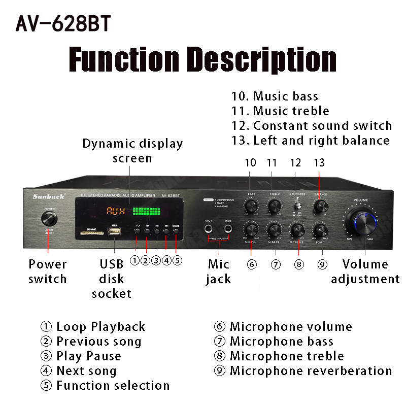 110/220V 2000W Bluetooth Power - Home Cinema Subwoofer ulasan dan harga