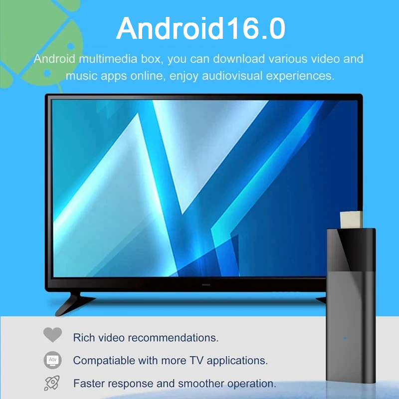 4K Android 16 TV Stick Smart T - 4K Media Player ulasan dan harga