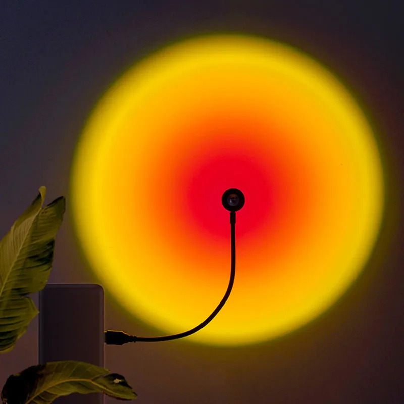 1-4pcs Sunset Lamp LED Rainbow - Home Cinema Led Projector ulasan dan harga
