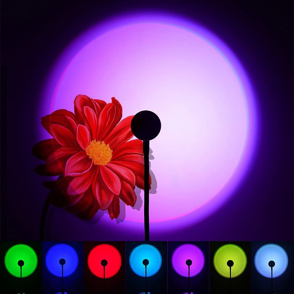 1x USB Sunset Lamp LED Rainbow - Home Cinema Led Projector ulasan dan harga