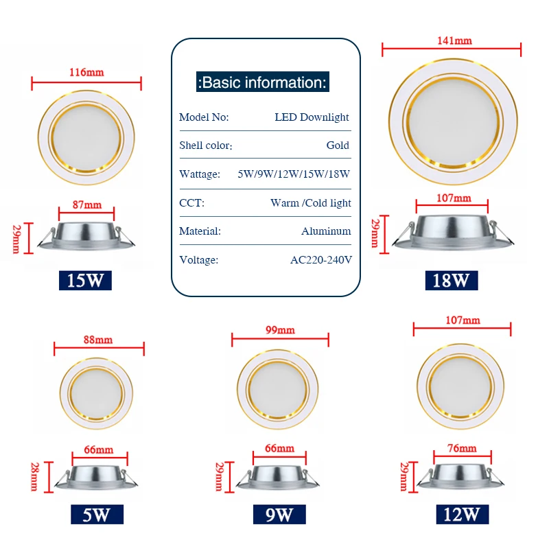 LED Downlight 5W 7W 9W 12W 15W - Home Cinema Led ulasan dan harga