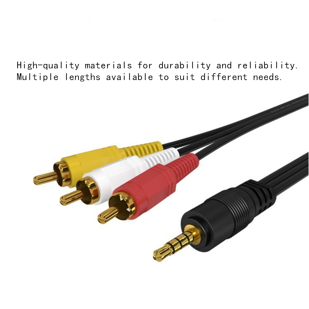 3.5mm to 3 RCA Audio Video Cab - Home Cinema Subwoofer ulasan dan harga