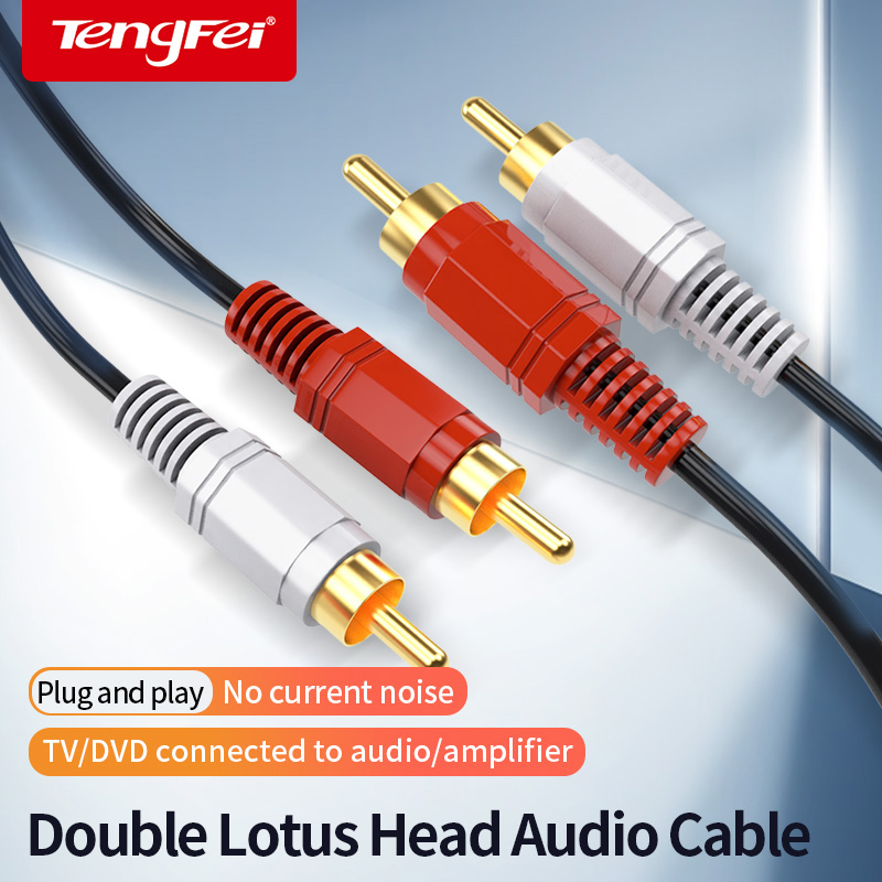 Double Lotus Head Audio Cable  - Home Cinema Subwoofer ulasan dan harga