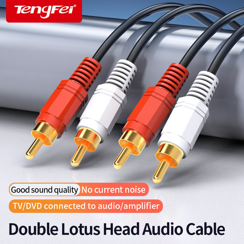 Double Lotus Head Audio Cable  - Home Cinema Subwoofer ulasan dan harga
