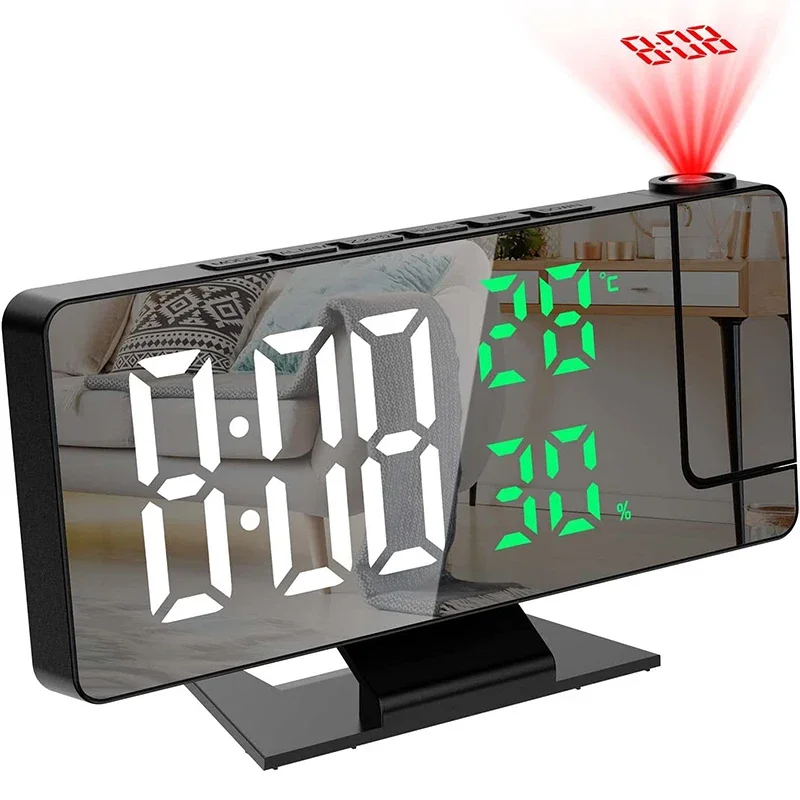 LED Digital Alarm Clock Projec - Home Cinema Led Projector ulasan dan harga