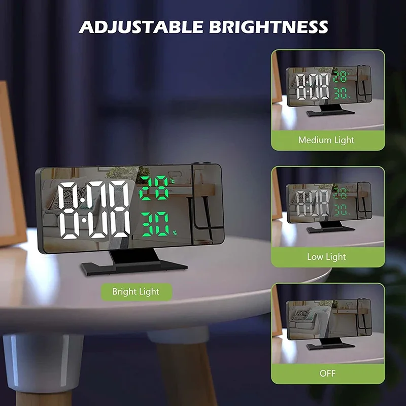 LED Digital Alarm Clock Projec - Home Cinema Led Projector ulasan dan harga