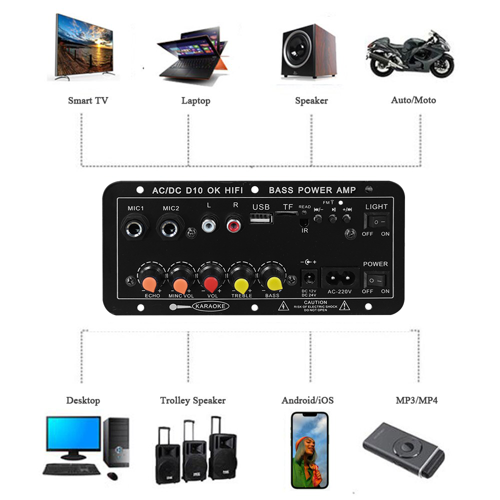 D10 Digital Bluetooth Amplifie - Home Cinema Speakers ulasan dan harga