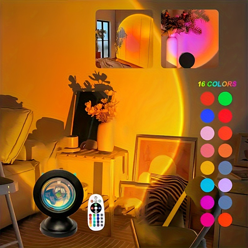 1pc Vibrant Sunset Projection  - Home Cinema Led Projector ulasan dan harga