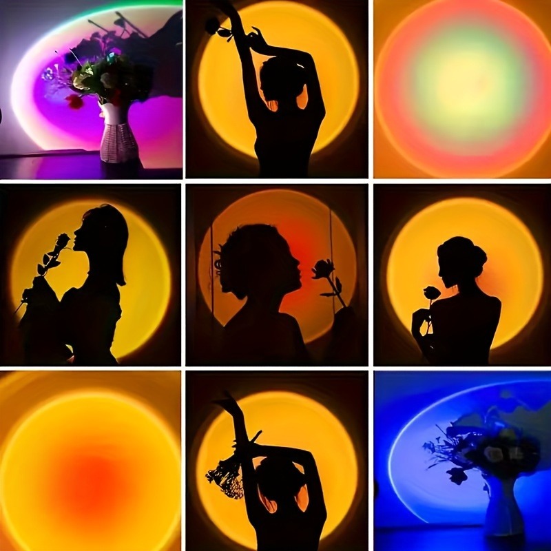 1pc Vibrant Sunset Projection  - Home Cinema Led Projector ulasan dan harga