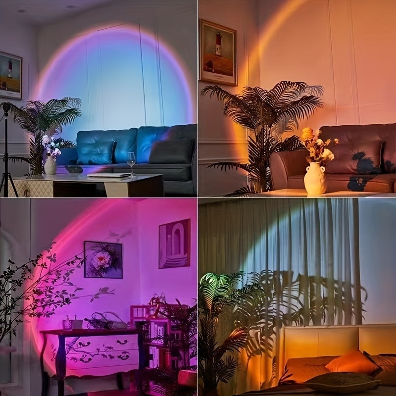1pc Vibrant Sunset Projection  - Home Cinema Led Projector ulasan dan harga