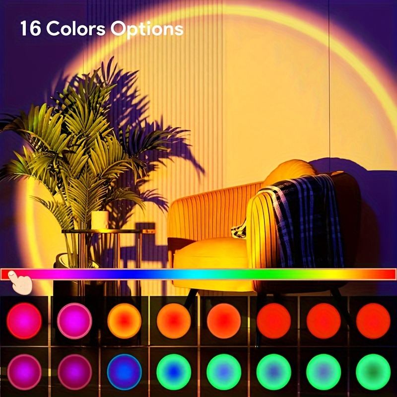 1pc Vibrant Sunset Projection  - Home Cinema Led Projector ulasan dan harga
