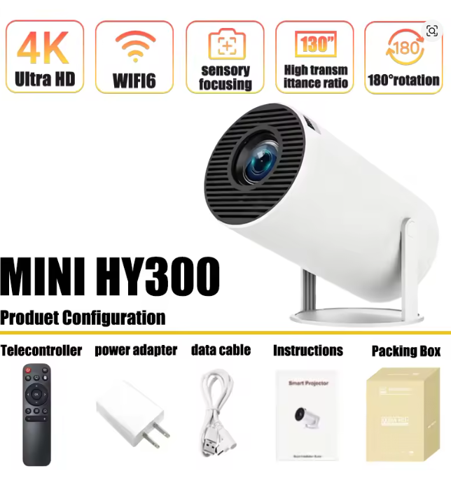 Mini HY300 Portable Projector  - Home Cinema Compact ulasan dan harga