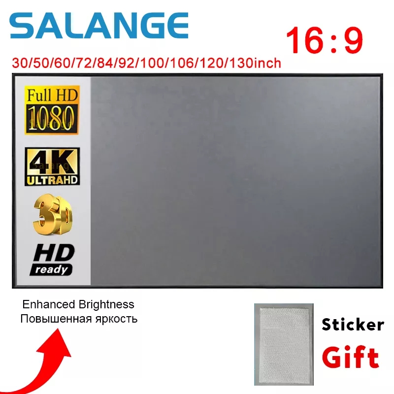 Salange Projector Screen,60 10 - Home Cinema Led Projector ulasan dan harga
