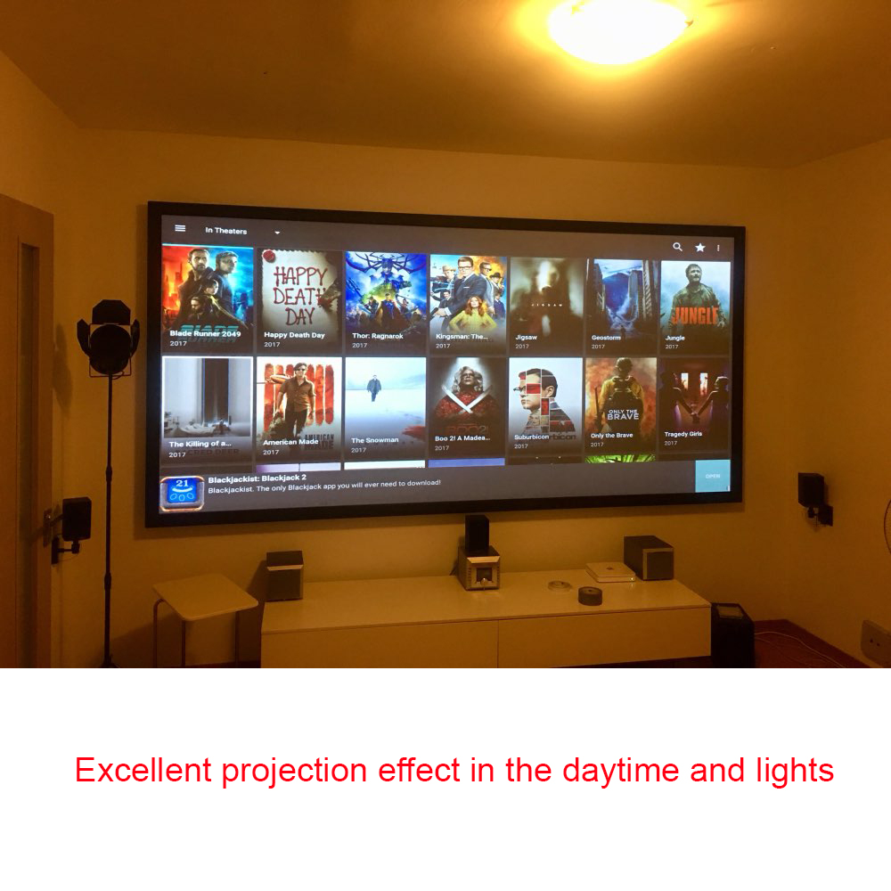 Salange Projector Screen,60 10 - Home Cinema Led Projector ulasan dan harga