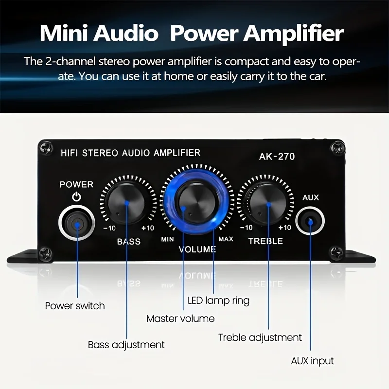 AK-270 400W Mini Power Amplifi - Home Cinema Compact ulasan dan harga