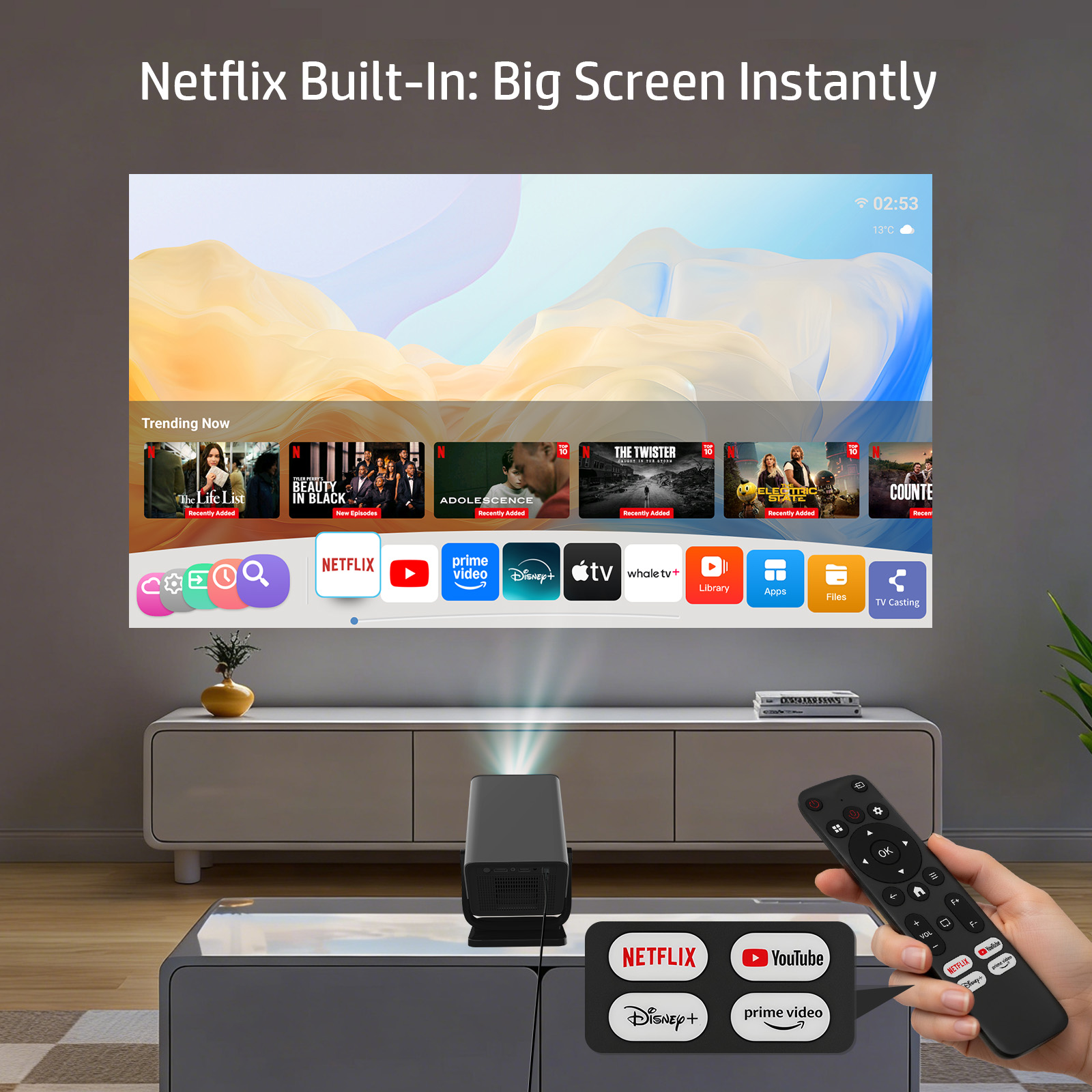 HP MC475 Projector Netflix Lic - Netflix Home Cinema ulasan dan harga