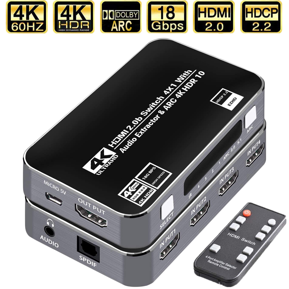 60Hz 4K HDMI Switch HDR HDMI A - Hdmi Arc Cable ulasan dan harga